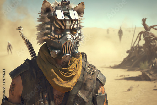 Obraz na płótnie tiger man in mad max
