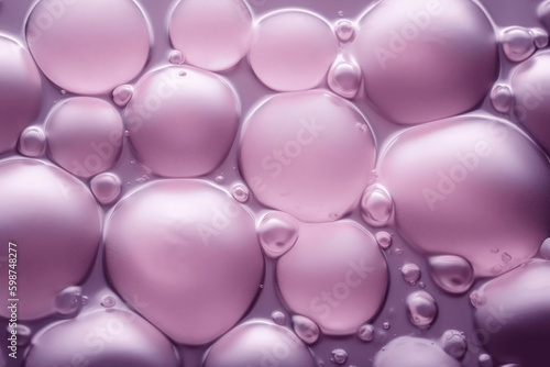 Pale Purple Background with Clear Ice Bubbles created with Generative AI Technology