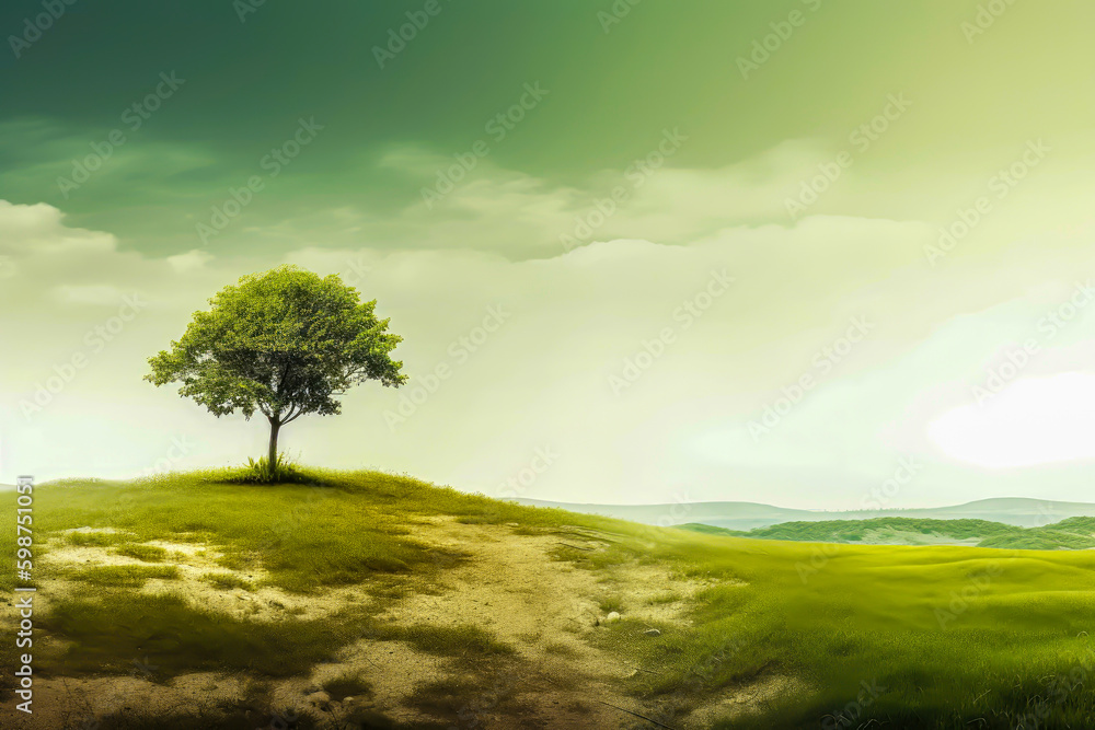 minimalist landscape, environment, illustration, generative ai minimalist landscape, environment, illustration, generative ai