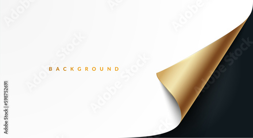 Luxury Background With Golden Peeled Corner