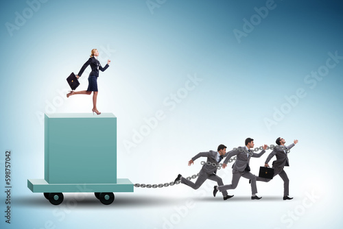 Fotografija Concept of bossy autocratoc leadership