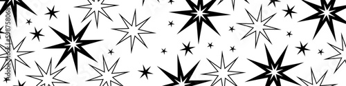 Abstract stars pattern on backdrop. Geometric forms background. Modern vector texture.