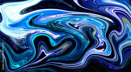 Water on a windows Liquid Background, A red and blue marble painting - Generative Ai