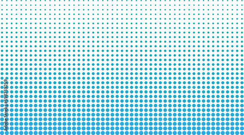 Blue color halftone pattern background. Blue dots pattern. Blue gradient halftone background.