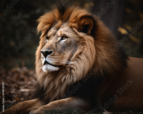 Illustration of A Lion the King of the Jungle © Daniel L