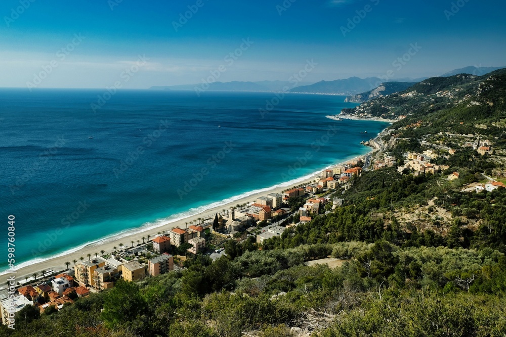 the beautiful Ligurian coast of Varigotti, pearl of the western coast in the summer of 2022