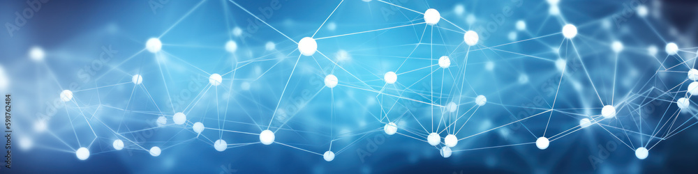 Abstract blue digital data social network communication background. Polygonal structure. AI generative illustration. Abstract blue digital data social network communication background. Polygonal structure. AI generative illustration.