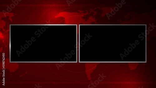 alpha channel loop live breaking news background 4K