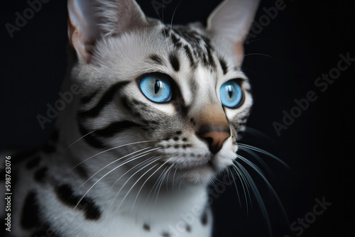portrait of a cat with eyes - made with generative ai © Chris