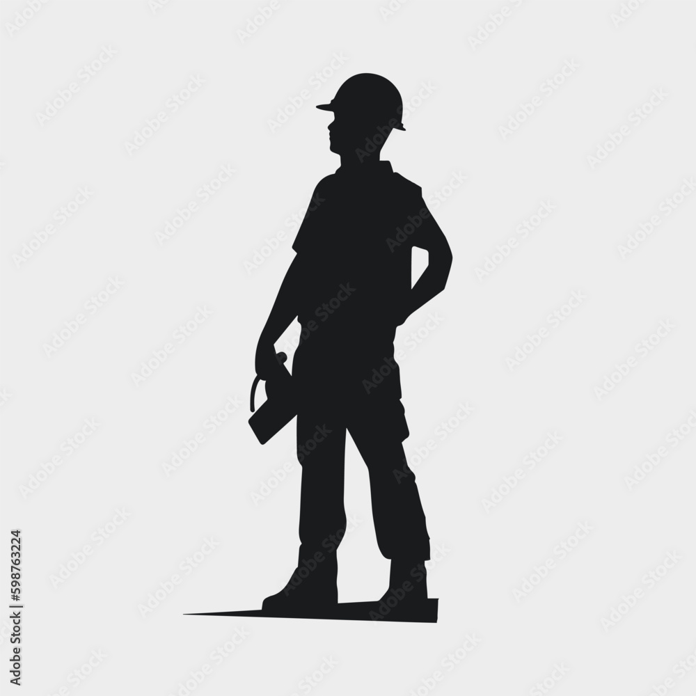 worker with helmet working vector illustration. worker silhouette. worker icon. construction illustration. worker with helmet working vector illustration. worker silhouette. worker icon. construction illustration.