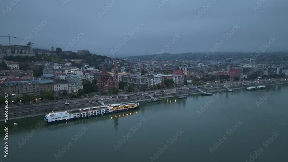 Budapest's Cityscape at Twilight: A Captivating Aerial Perspective, Hungary Budapest's Cityscape at Twilight: A Captivating Aerial Perspective, Hungary