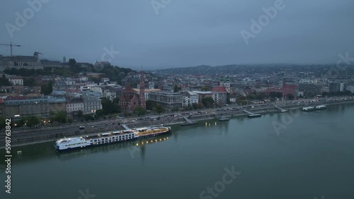 Budapest's Cityscape at Twilight: A Captivating Aerial Perspective, Hungary
