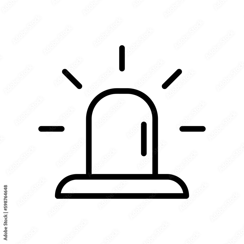 Fire siren icon, Flat design style. vector fire siren icon illustration on white background..eps Fire siren icon, Flat design style. vector fire siren icon illustration on white background..eps