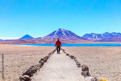 lonely man walking towards the volcano
homem solitário caminhando em direção ao vulcão