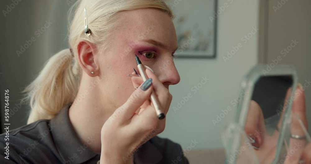 Transgender guy does a make up beauty routine Transgender guy does a make up beauty routine