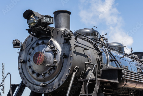 Strasburg Steam Train Coming into Station