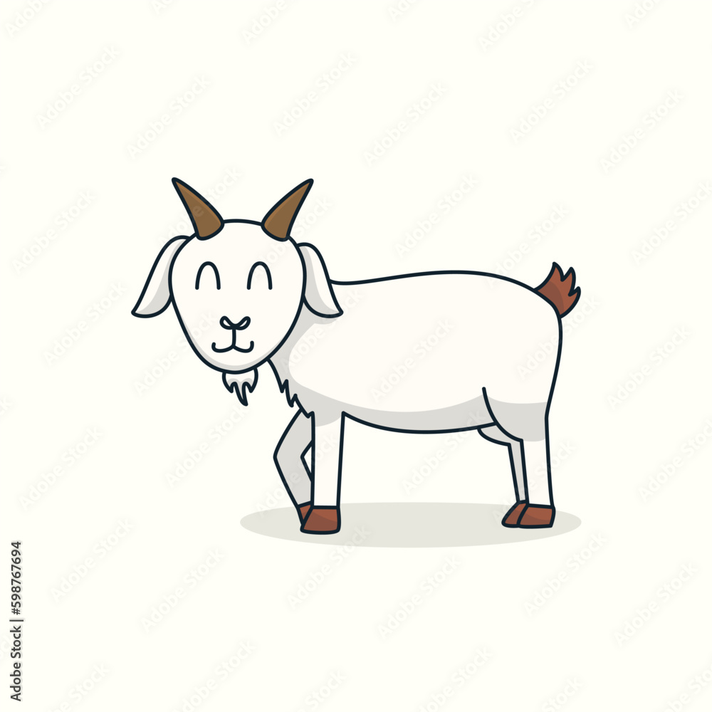 Cute Goat illustration, Eid al adha Celebration