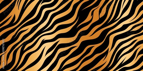 Tiger Stripes Pattern Seamless Texture - AI Generated
