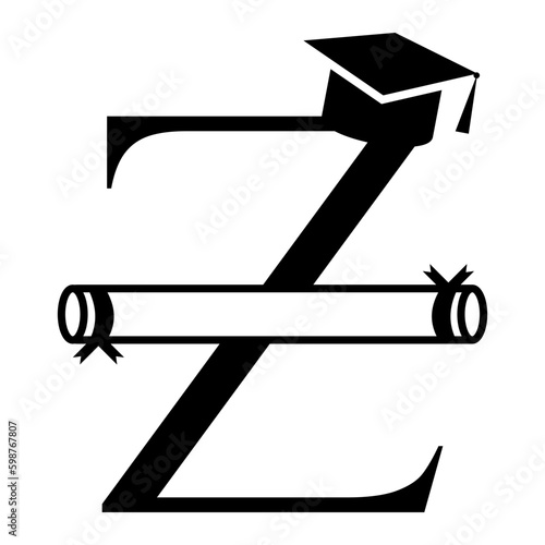 Z alphabet monogram for graduation