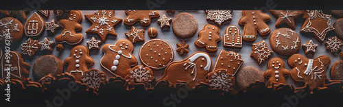 Generative AI image of holiday cookies