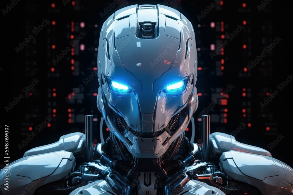 Robust robot built for heavy-duty construction tasks. AI generated, human enhanced Robust robot built for heavy-duty construction tasks. AI generated, human enhanced