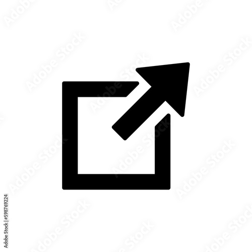 External link icon vector. hyperlink chain symbol. download, share,