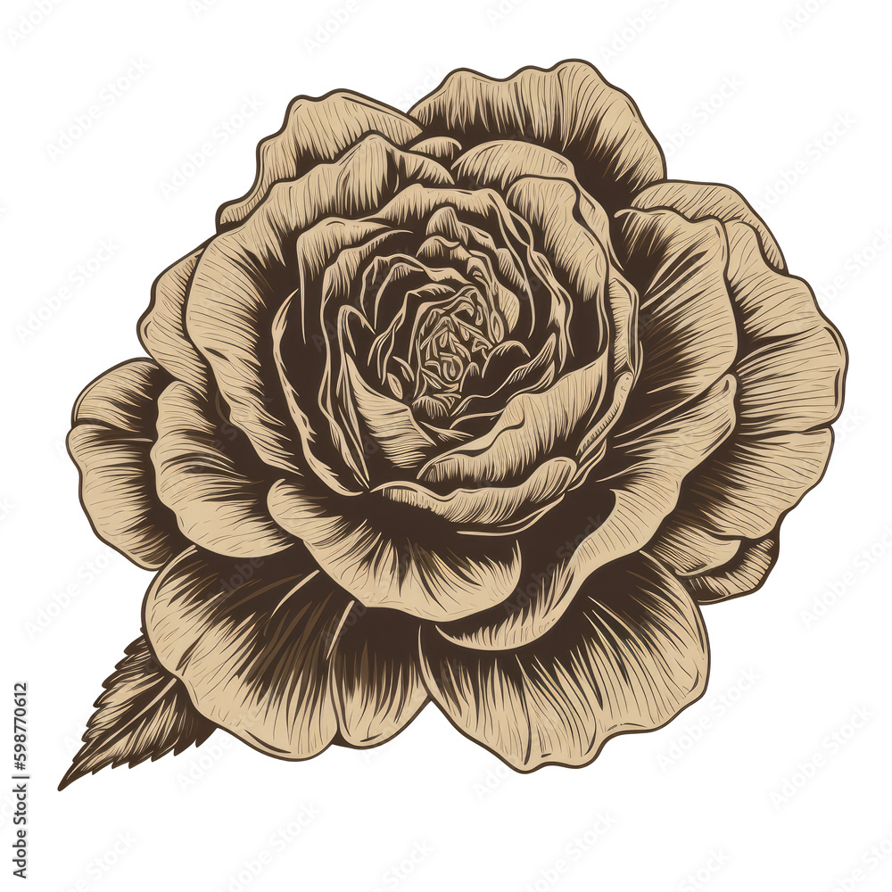 Obraz premium hand drawn rose