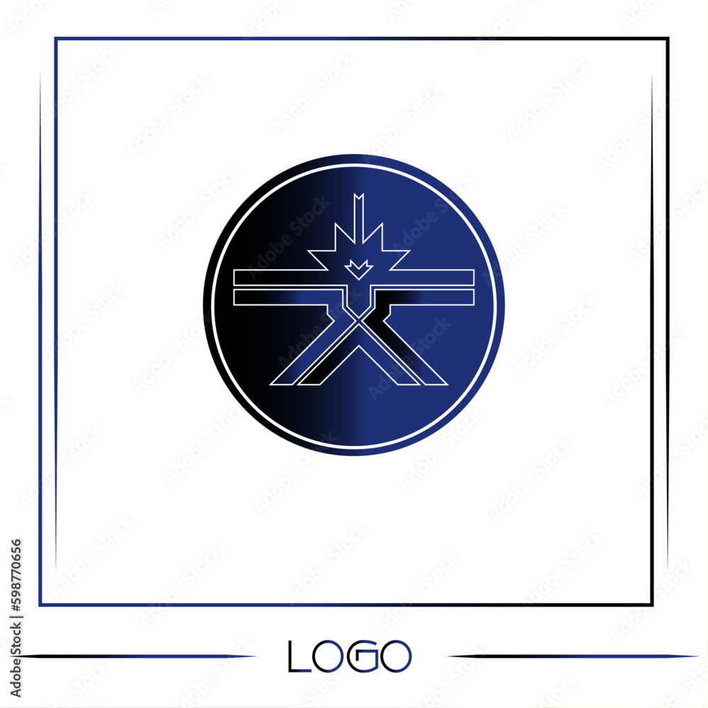 Simple icon of a star in a circle. Logo for your design Simple icon of a star in a circle. Logo for your design