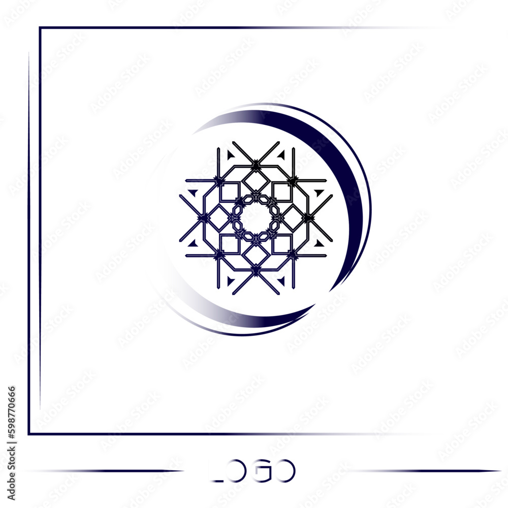 Simple icon of a star in a circle. Logo for your design Simple icon of a star in a circle. Logo for your design
