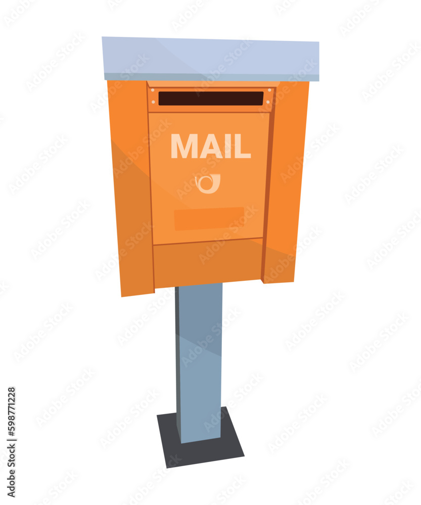 Colorful mailboxe in detailed style. Colorful mailboxe in detailed style.
