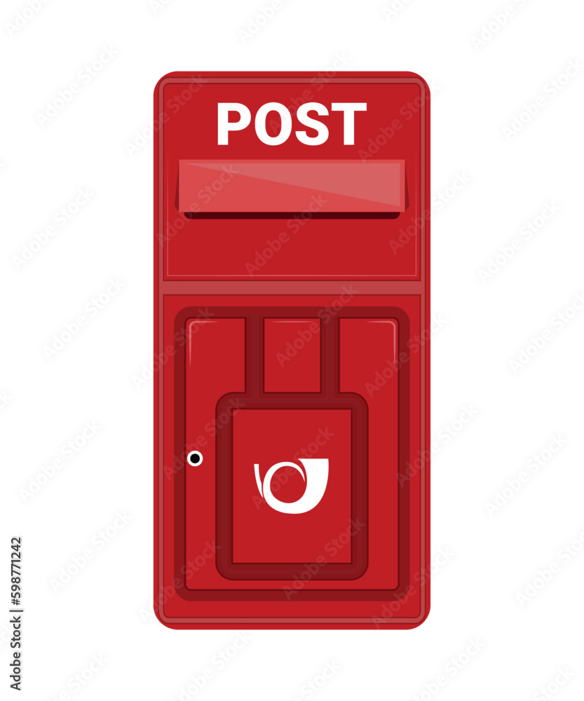 Colorful mailboxe in detailed style. Colorful mailboxe in detailed style.