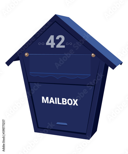 Colorful mailboxe in detailed style.