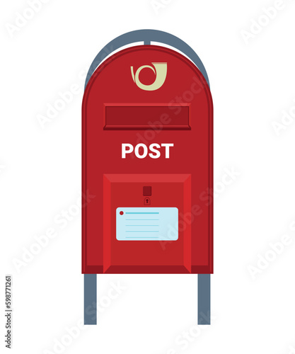 Colorful mailboxe in detailed style.