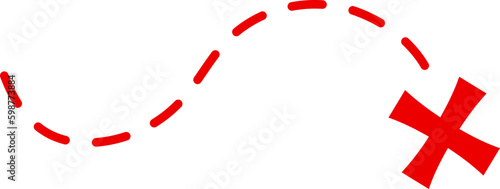 Dotted line x marks the spot