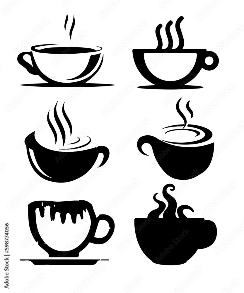 Coffee silhouette design coffee vector illustration design Coffee silhouette design coffee vector illustration design