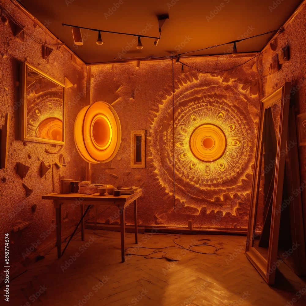 The Mysterious Room of Yellow Tone Dream Mandala

