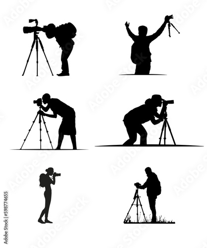 Photographer silhouette design photographer vector design