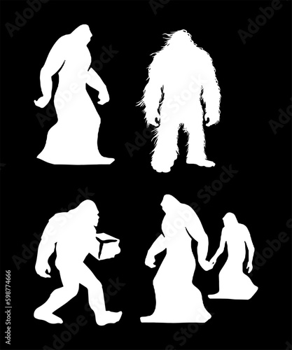 Bigfoot sasquatch silhouette design bigfoot sasquatch vector design