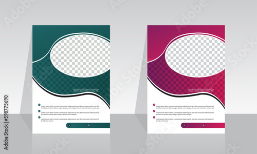 Business brochure flyer design a4 template.
Guardian between green and purple colors