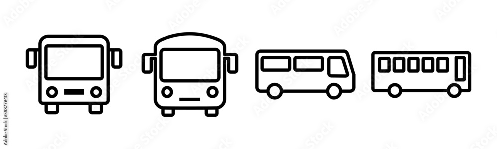 Bus icon vector illustration. bus sign and symbol. transport symbol Bus icon vector illustration. bus sign and symbol. transport symbol
