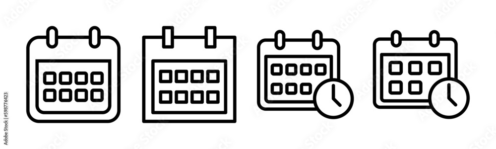 Calendar icon vector illustration. Calender sign and symbol. Schedule icon symbol