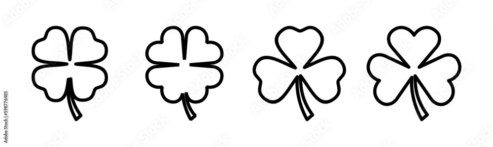 Clover icon vector illustration. clover sign and symbol. four leaf clover icon. Clover icon vector illustration. clover sign and symbol. four leaf clover icon.