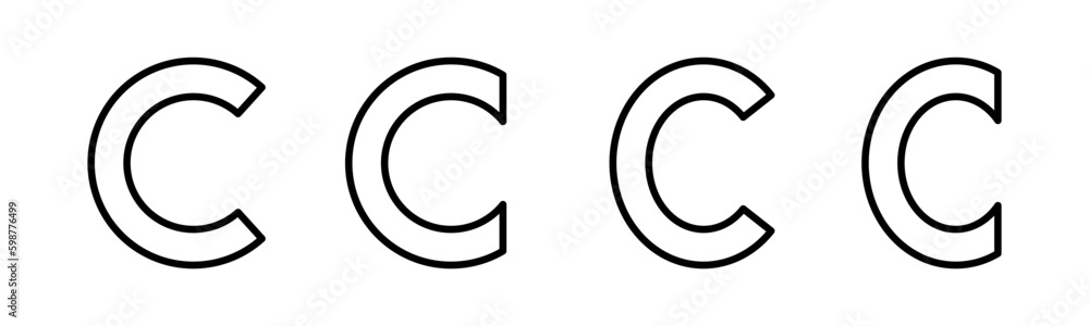 Copyright icon vector illustration. copyright sign and symbol Copyright icon vector illustration. copyright sign and symbol