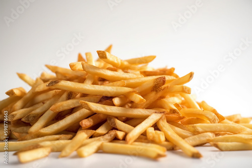a pile of French fries