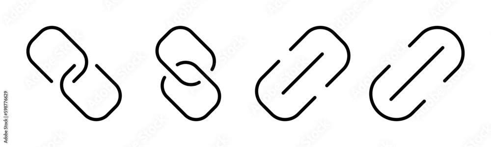 Link icon vector illustration. Hyperlink chain sign and symbol Link icon vector illustration. Hyperlink chain sign and symbol