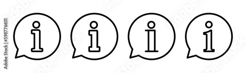 Info sign icon vector illustration. about us sign and symbol. Faq icon