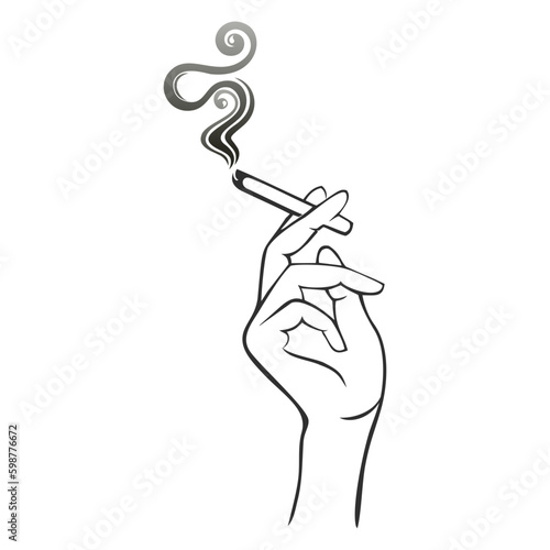 hand with cigarette