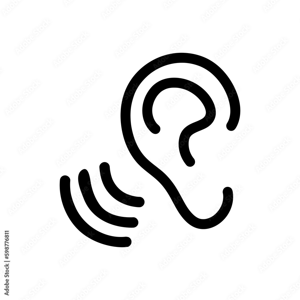 ear vector icon logo design illustration on white background..eps ear vector icon logo design illustration on white background..eps