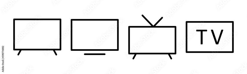 Tv icon vector illustration. television sign and symbol Tv icon vector illustration. television sign and symbol