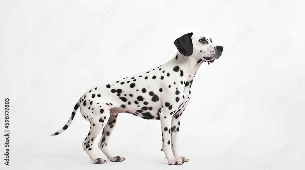 portrait of a dalmatian. Generative AI. portrait of a dalmatian. Generative AI.